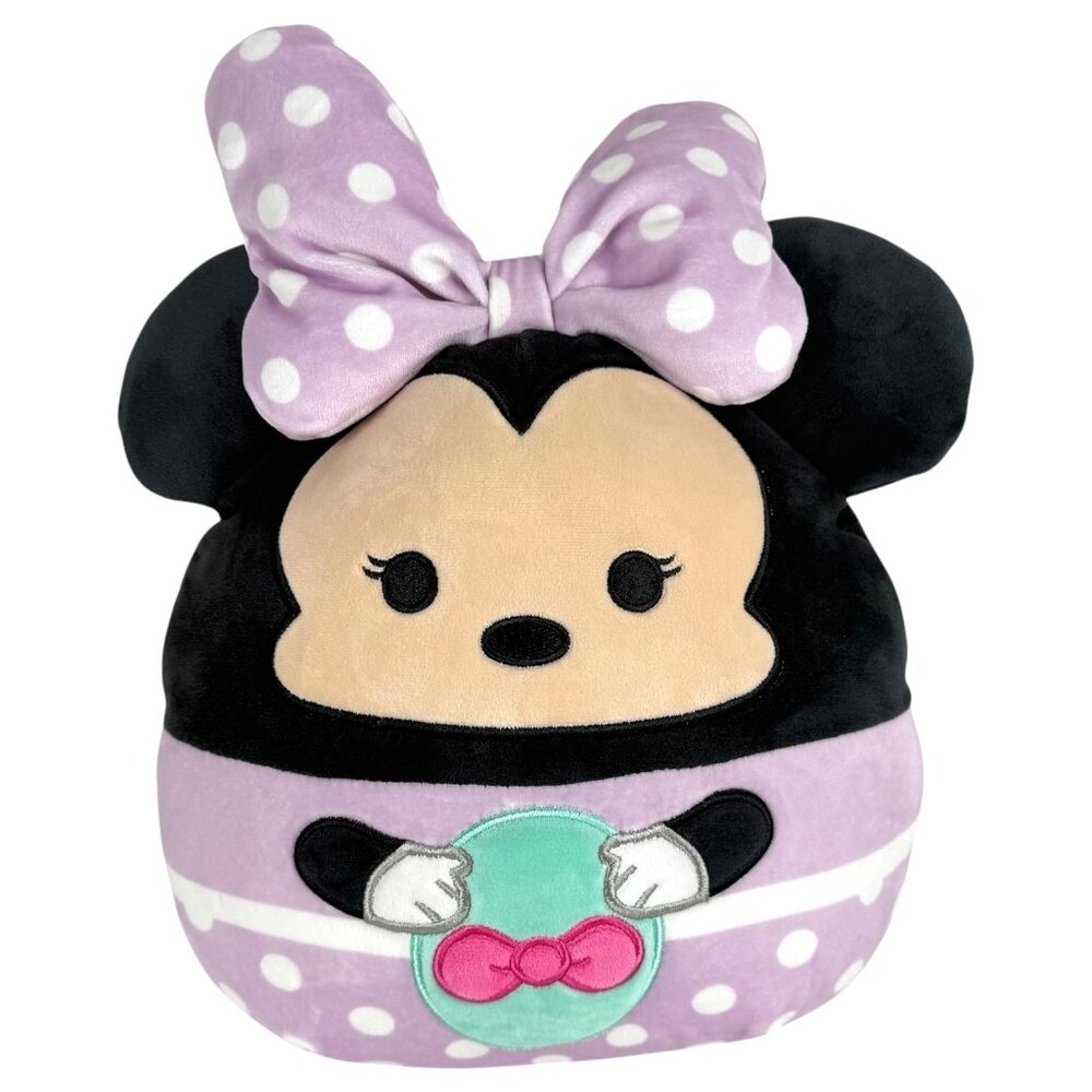 Disney Minnie Mouse Squishmallow Plush 10" Lavender Purple Polka Dot Toy - Picture 1 of 7